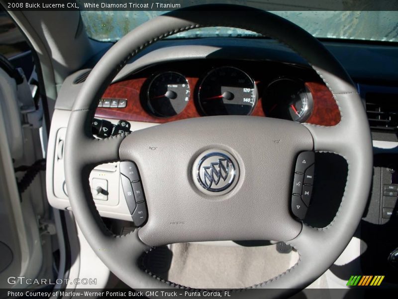 White Diamond Tricoat / Titanium 2008 Buick Lucerne CXL