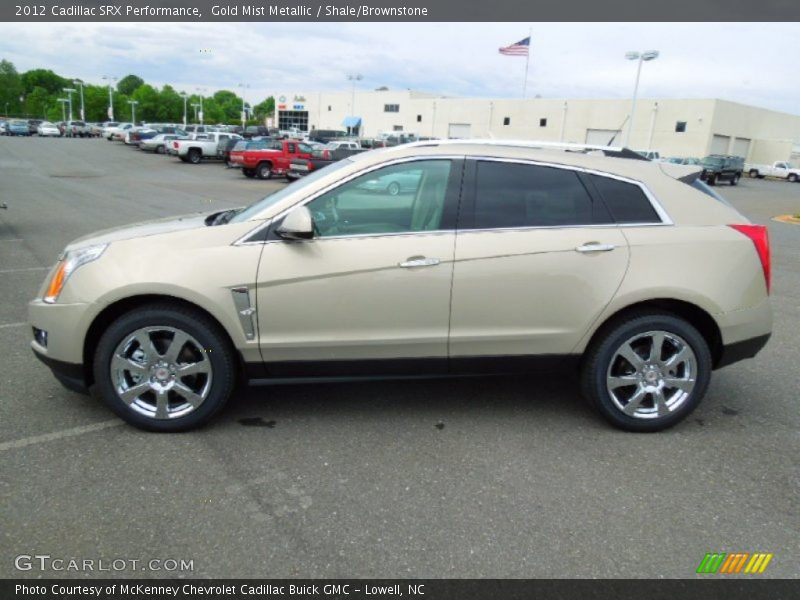 Gold Mist Metallic / Shale/Brownstone 2012 Cadillac SRX Performance