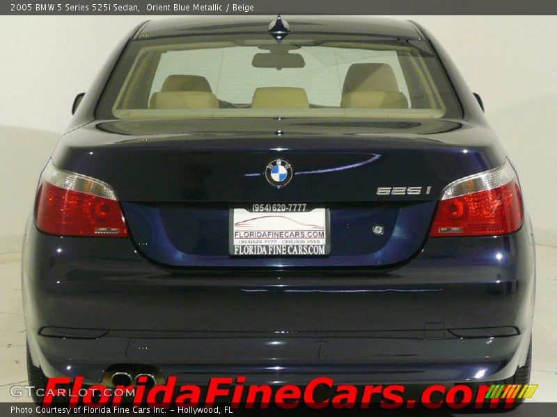 Orient Blue Metallic / Beige 2005 BMW 5 Series 525i Sedan