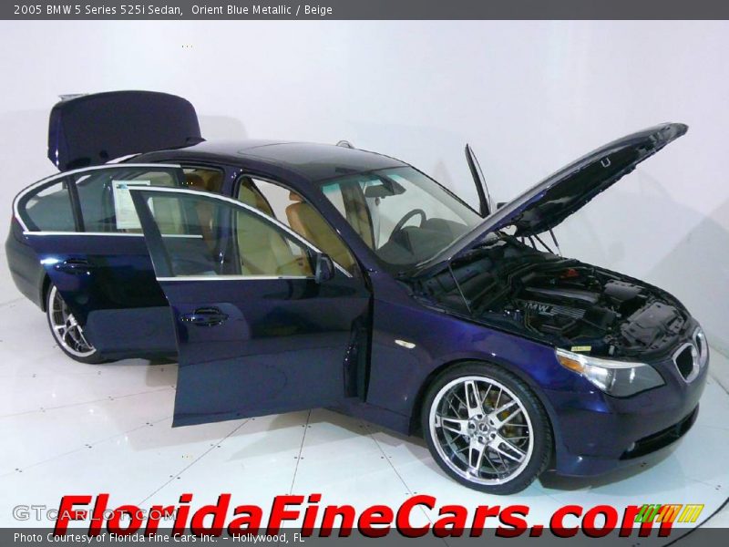 Orient Blue Metallic / Beige 2005 BMW 5 Series 525i Sedan