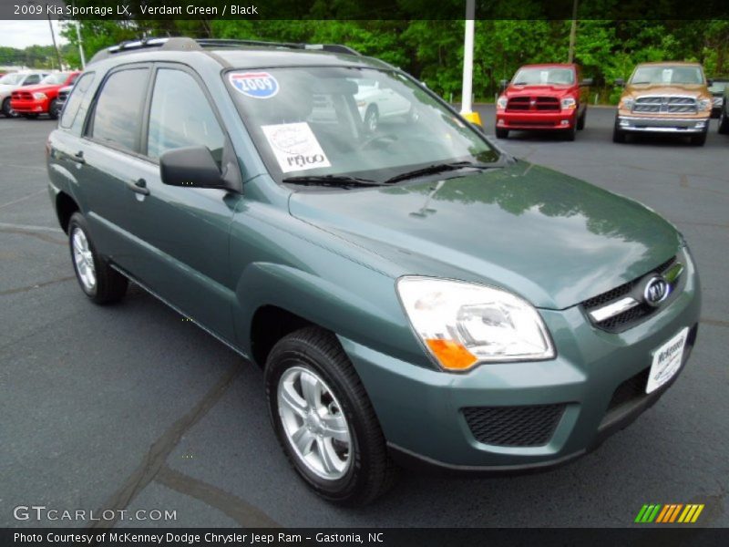 Verdant Green / Black 2009 Kia Sportage LX