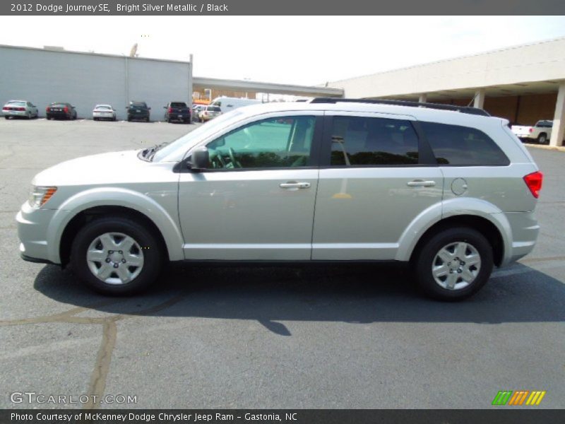Bright Silver Metallic / Black 2012 Dodge Journey SE