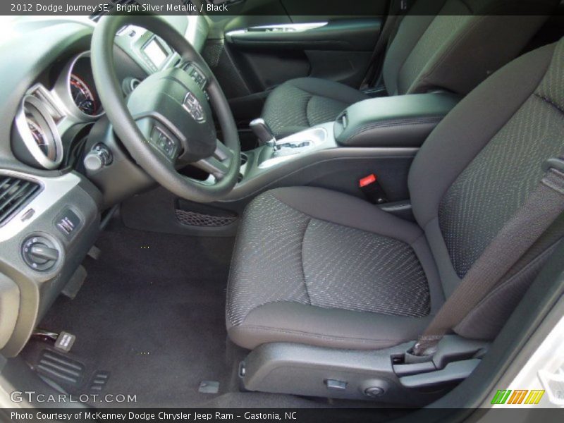 Bright Silver Metallic / Black 2012 Dodge Journey SE