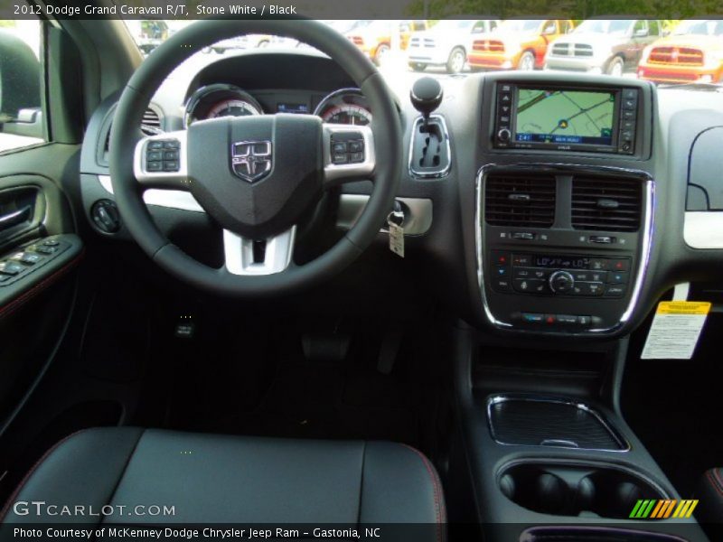 Stone White / Black 2012 Dodge Grand Caravan R/T