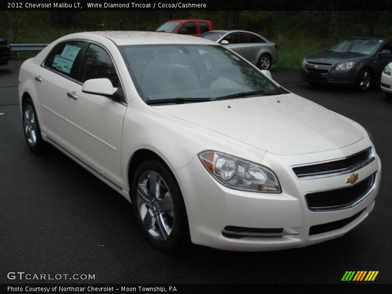 White Diamond Tricoat / Cocoa/Cashmere 2012 Chevrolet Malibu LT