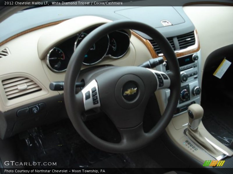 White Diamond Tricoat / Cocoa/Cashmere 2012 Chevrolet Malibu LT