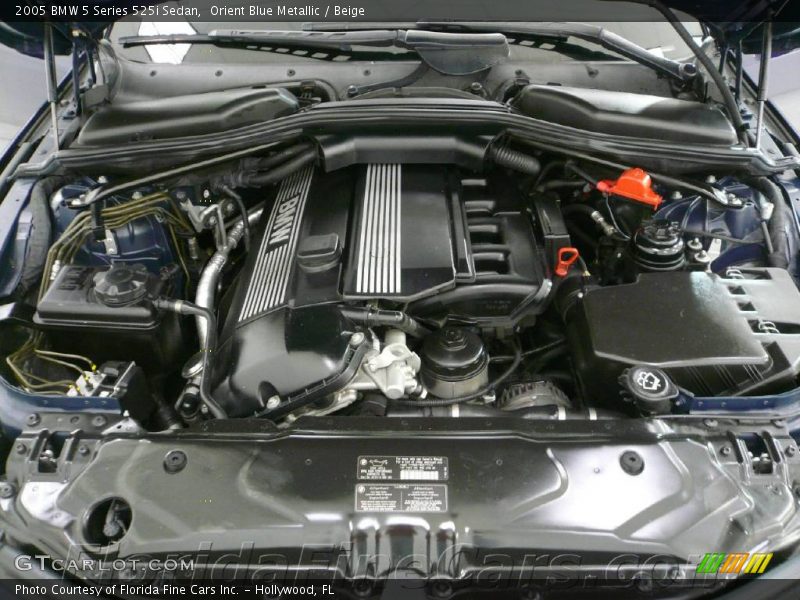 Orient Blue Metallic / Beige 2005 BMW 5 Series 525i Sedan