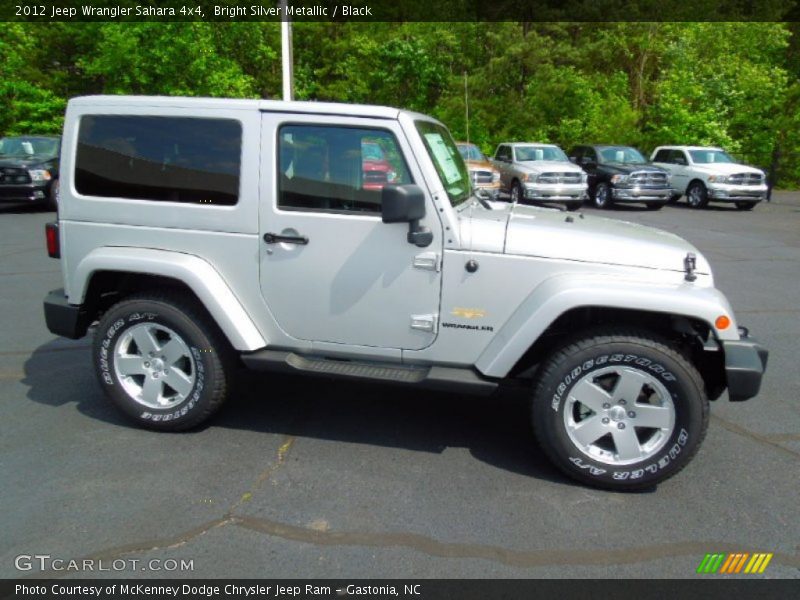 Bright Silver Metallic / Black 2012 Jeep Wrangler Sahara 4x4