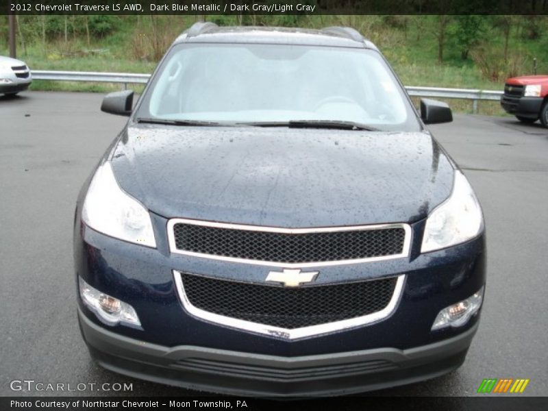 Dark Blue Metallic / Dark Gray/Light Gray 2012 Chevrolet Traverse LS AWD