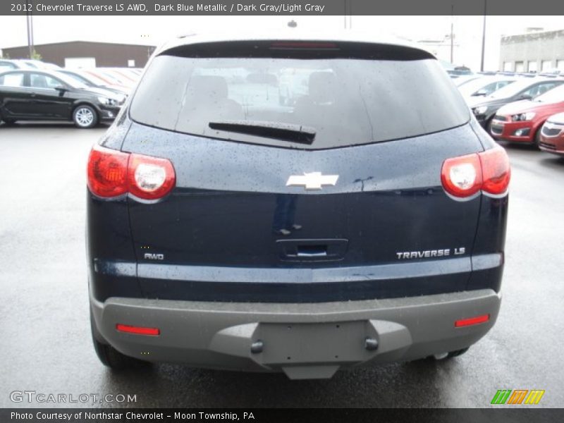 Dark Blue Metallic / Dark Gray/Light Gray 2012 Chevrolet Traverse LS AWD