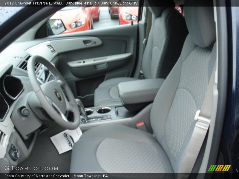 Dark Blue Metallic / Dark Gray/Light Gray 2012 Chevrolet Traverse LS AWD