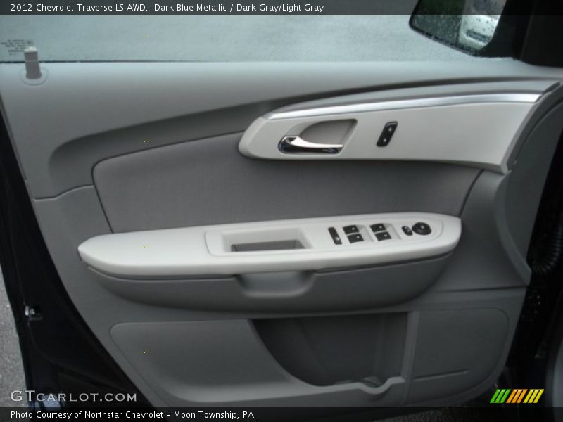Dark Blue Metallic / Dark Gray/Light Gray 2012 Chevrolet Traverse LS AWD