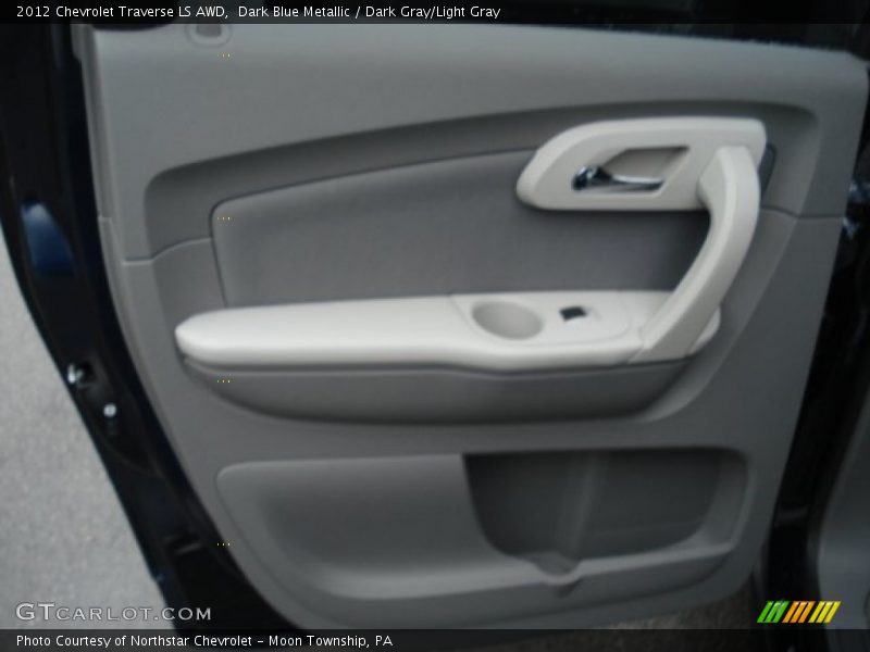 Dark Blue Metallic / Dark Gray/Light Gray 2012 Chevrolet Traverse LS AWD
