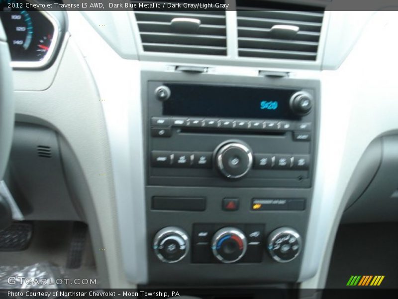 Dark Blue Metallic / Dark Gray/Light Gray 2012 Chevrolet Traverse LS AWD