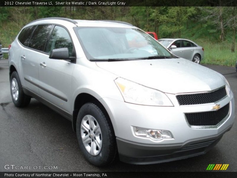 Silver Ice Metallic / Dark Gray/Light Gray 2012 Chevrolet Traverse LS