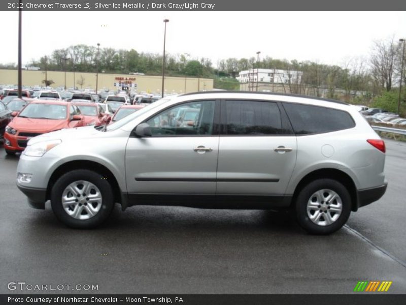 Silver Ice Metallic / Dark Gray/Light Gray 2012 Chevrolet Traverse LS