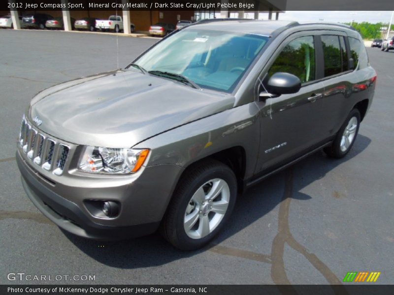 Mineral Gray Metallic / Dark Slate Gray/Light Pebble Beige 2012 Jeep Compass Sport