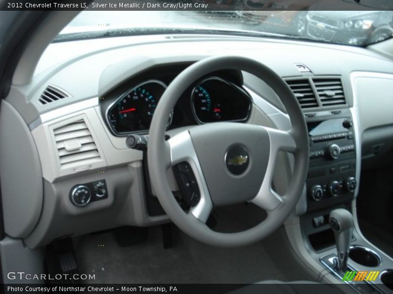 Silver Ice Metallic / Dark Gray/Light Gray 2012 Chevrolet Traverse LS