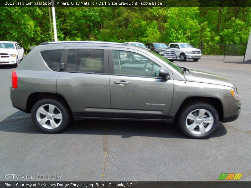 Mineral Gray Metallic / Dark Slate Gray/Light Pebble Beige 2012 Jeep Compass Sport