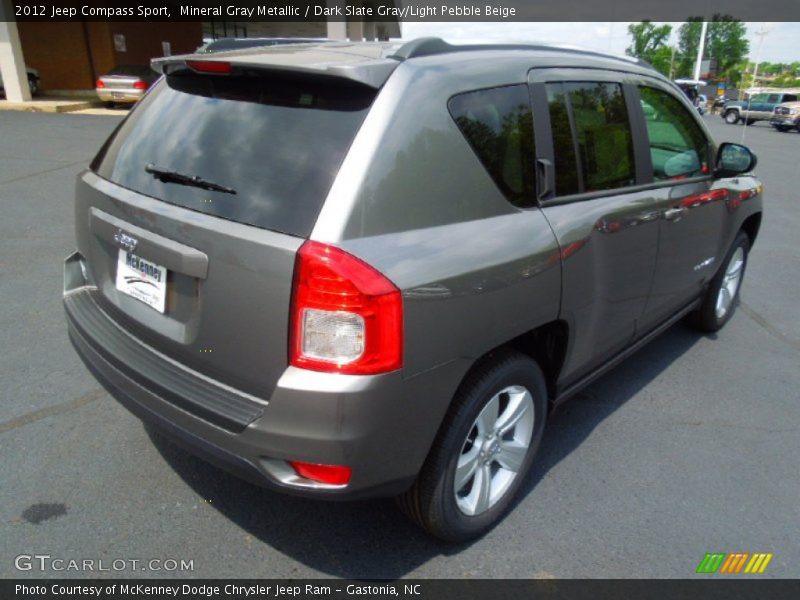 Mineral Gray Metallic / Dark Slate Gray/Light Pebble Beige 2012 Jeep Compass Sport