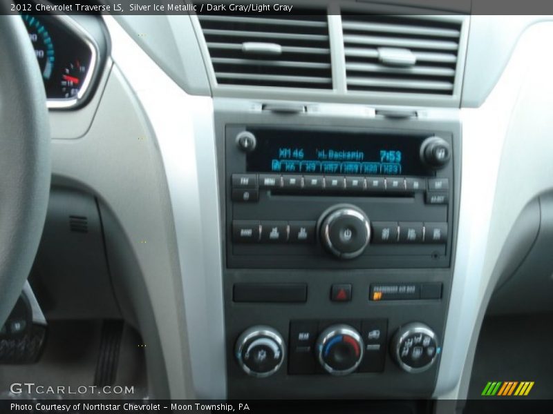 Silver Ice Metallic / Dark Gray/Light Gray 2012 Chevrolet Traverse LS