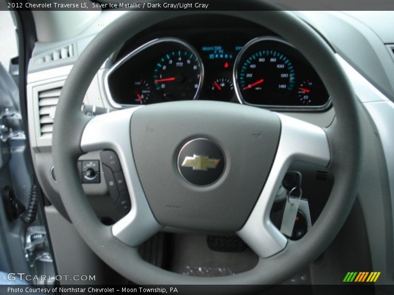 Silver Ice Metallic / Dark Gray/Light Gray 2012 Chevrolet Traverse LS