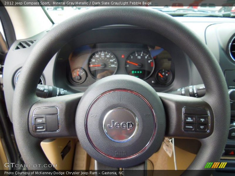 Mineral Gray Metallic / Dark Slate Gray/Light Pebble Beige 2012 Jeep Compass Sport