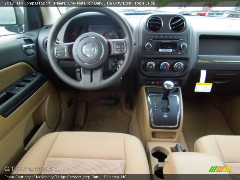 Mineral Gray Metallic / Dark Slate Gray/Light Pebble Beige 2012 Jeep Compass Sport