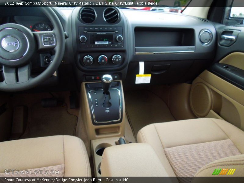 Mineral Gray Metallic / Dark Slate Gray/Light Pebble Beige 2012 Jeep Compass Sport
