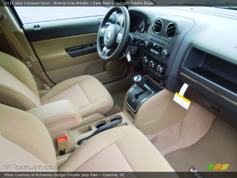 Mineral Gray Metallic / Dark Slate Gray/Light Pebble Beige 2012 Jeep Compass Sport