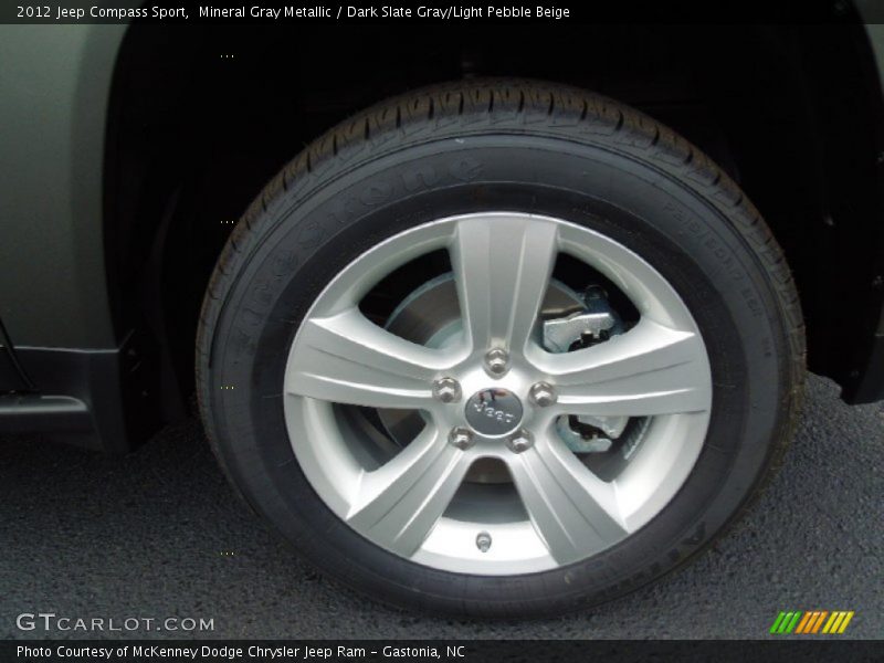 Mineral Gray Metallic / Dark Slate Gray/Light Pebble Beige 2012 Jeep Compass Sport