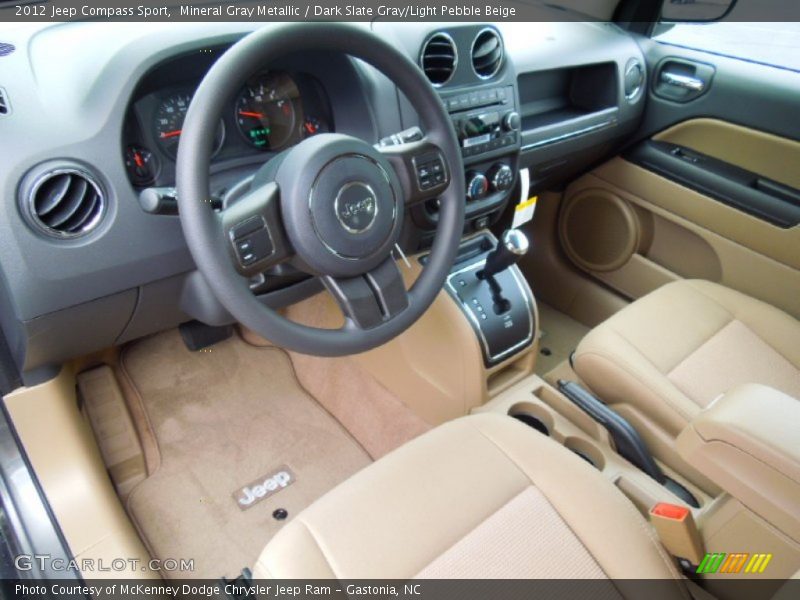 Mineral Gray Metallic / Dark Slate Gray/Light Pebble Beige 2012 Jeep Compass Sport