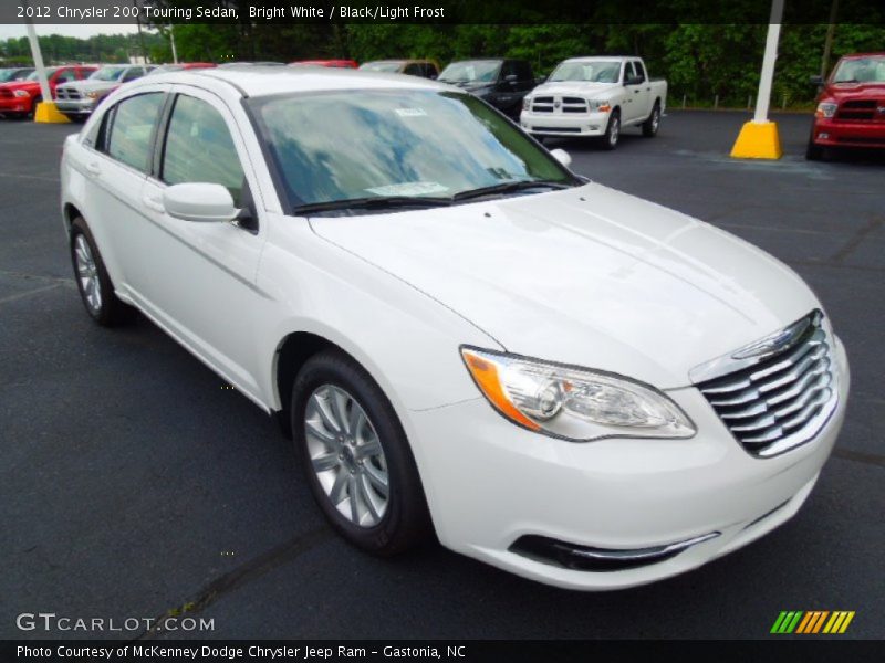 Bright White / Black/Light Frost 2012 Chrysler 200 Touring Sedan