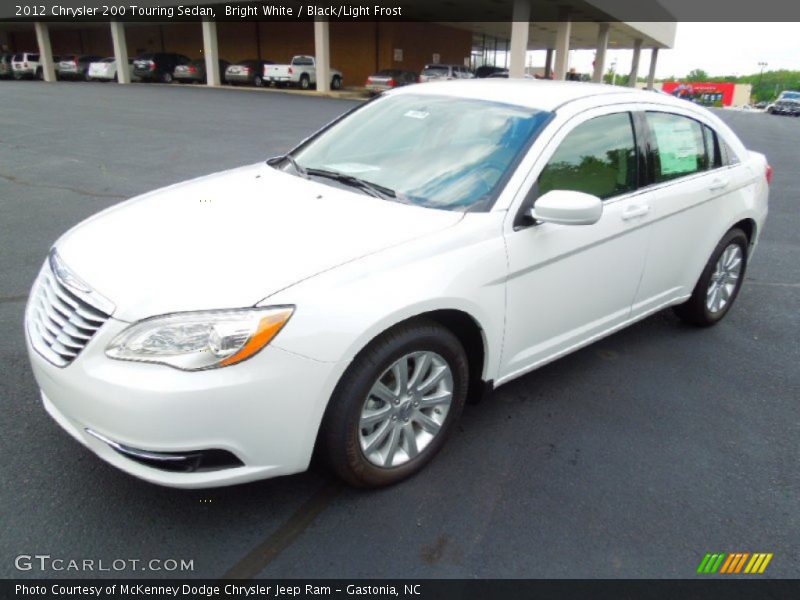 Bright White / Black/Light Frost 2012 Chrysler 200 Touring Sedan