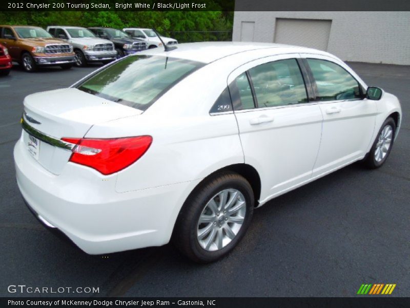 Bright White / Black/Light Frost 2012 Chrysler 200 Touring Sedan