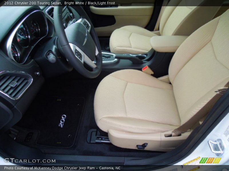 Bright White / Black/Light Frost 2012 Chrysler 200 Touring Sedan