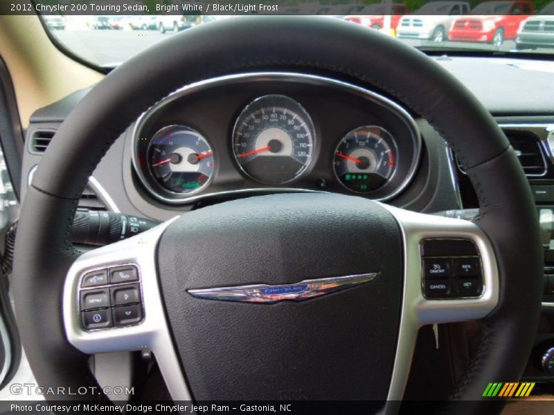 Bright White / Black/Light Frost 2012 Chrysler 200 Touring Sedan