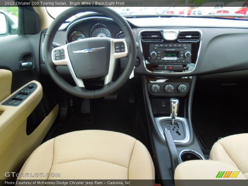 Bright White / Black/Light Frost 2012 Chrysler 200 Touring Sedan