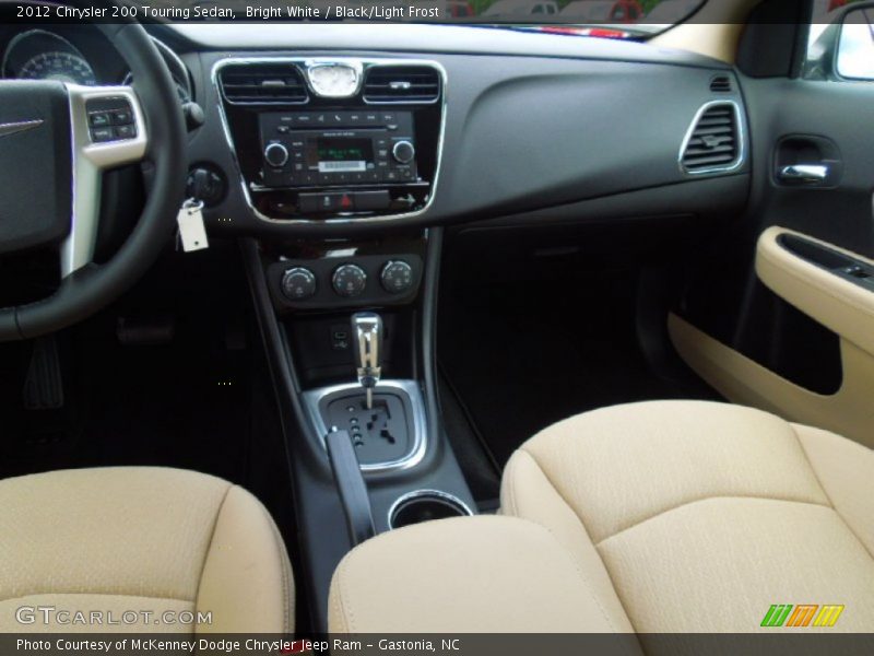 Bright White / Black/Light Frost 2012 Chrysler 200 Touring Sedan