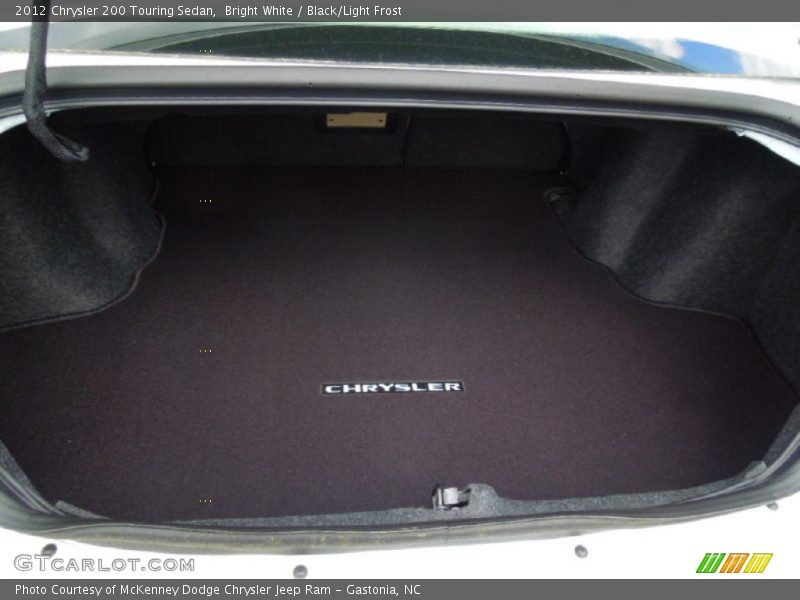 Bright White / Black/Light Frost 2012 Chrysler 200 Touring Sedan
