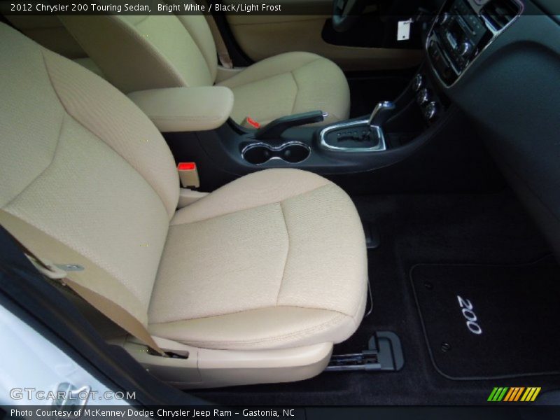 Bright White / Black/Light Frost 2012 Chrysler 200 Touring Sedan
