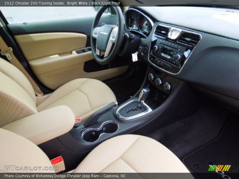 Bright White / Black/Light Frost 2012 Chrysler 200 Touring Sedan