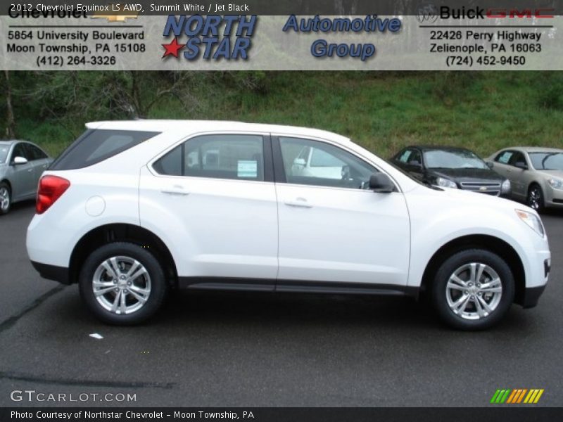 Summit White / Jet Black 2012 Chevrolet Equinox LS AWD