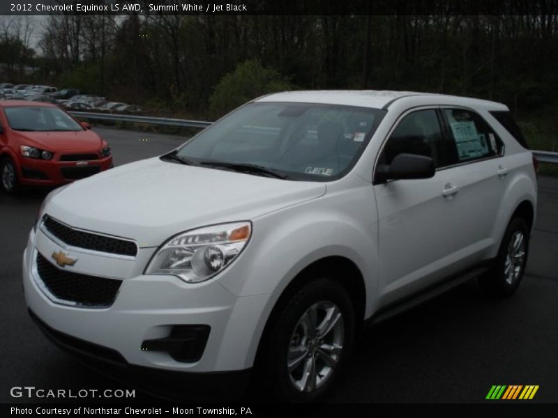 Summit White / Jet Black 2012 Chevrolet Equinox LS AWD