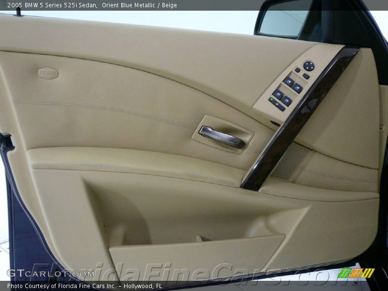 Orient Blue Metallic / Beige 2005 BMW 5 Series 525i Sedan