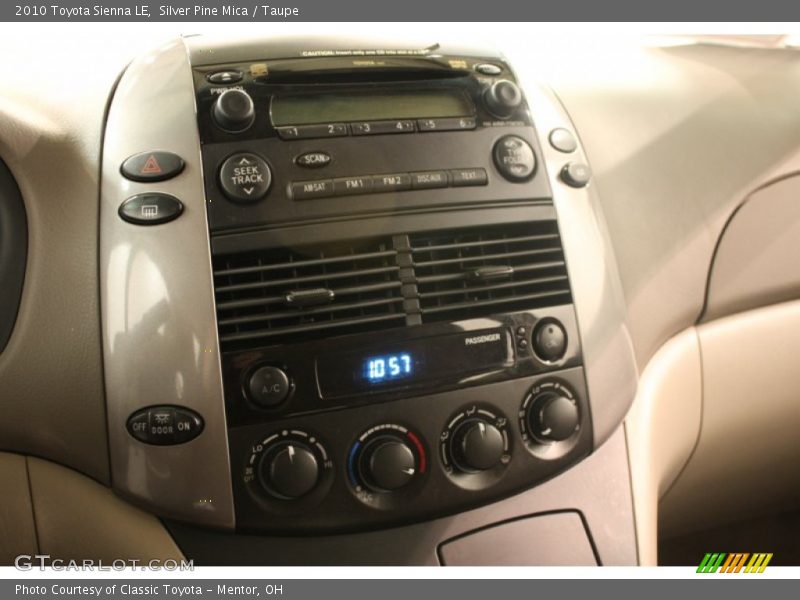 Silver Pine Mica / Taupe 2010 Toyota Sienna LE