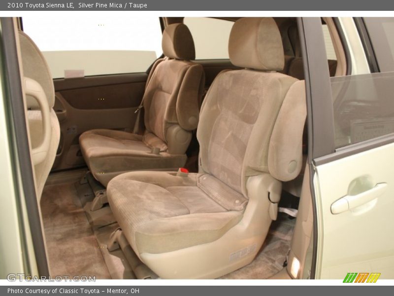 Rear Seat of 2010 Sienna LE
