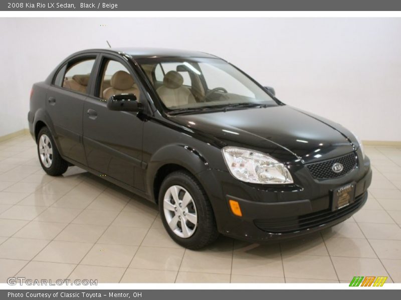 Black / Beige 2008 Kia Rio LX Sedan