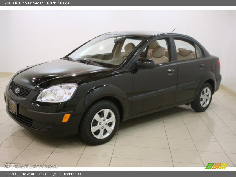 Black / Beige 2008 Kia Rio LX Sedan