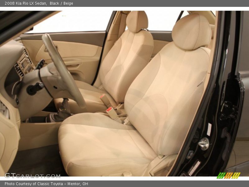 Black / Beige 2008 Kia Rio LX Sedan